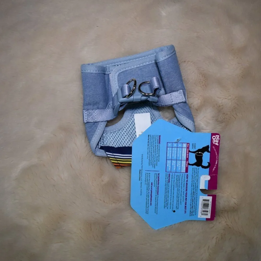 Small Blue Jacket Harness For Small Dog